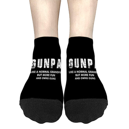 GUNPA Like A Normal Grandpa But More Fun And Owns Guns Womens Athletic Socks Ankle Men Socks