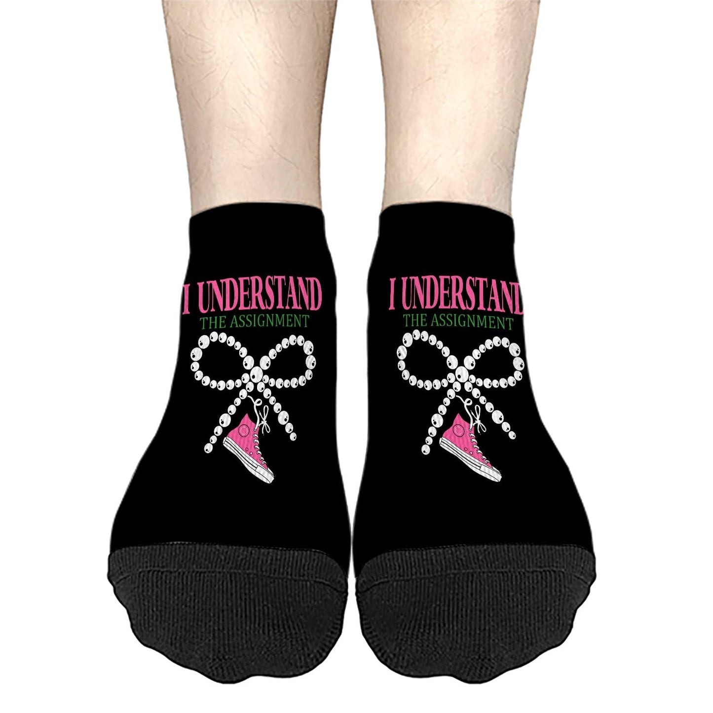 I Understand The Assignment Girls Ankle Socks Ankle For Mens Sock