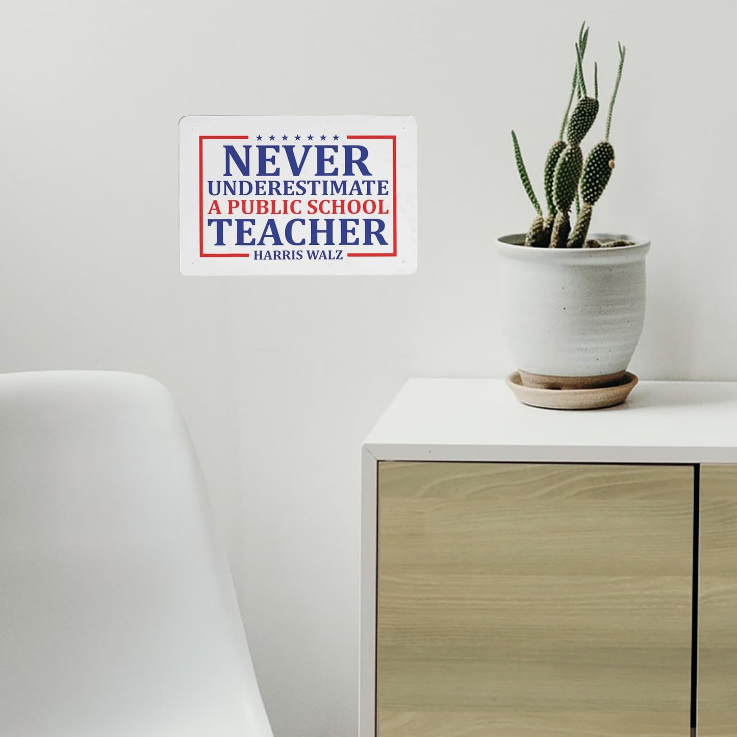 Teacher's 2024 Tin Sign for Classroom Decor - Funny Bathroom Design