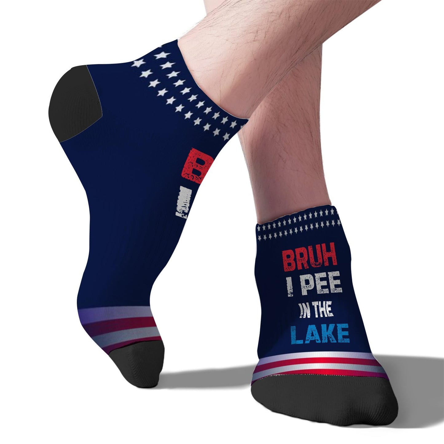 I Pee In The Lake Funny Vacation Partys Girls Ankle Socks No Show Sock For Womens