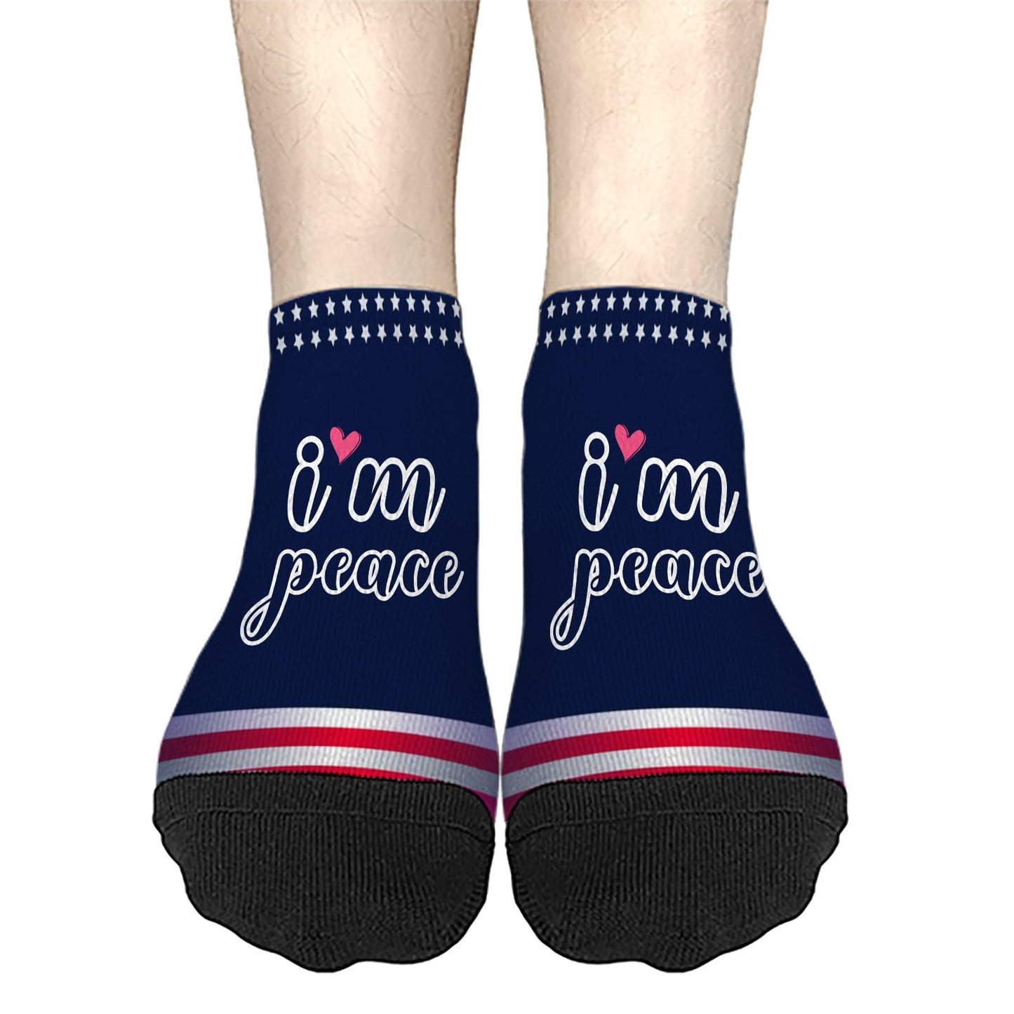 I Come In Peace I'm Peace Couples Funny Matching Lovers Womens Dress Socks No Show For Men Sock