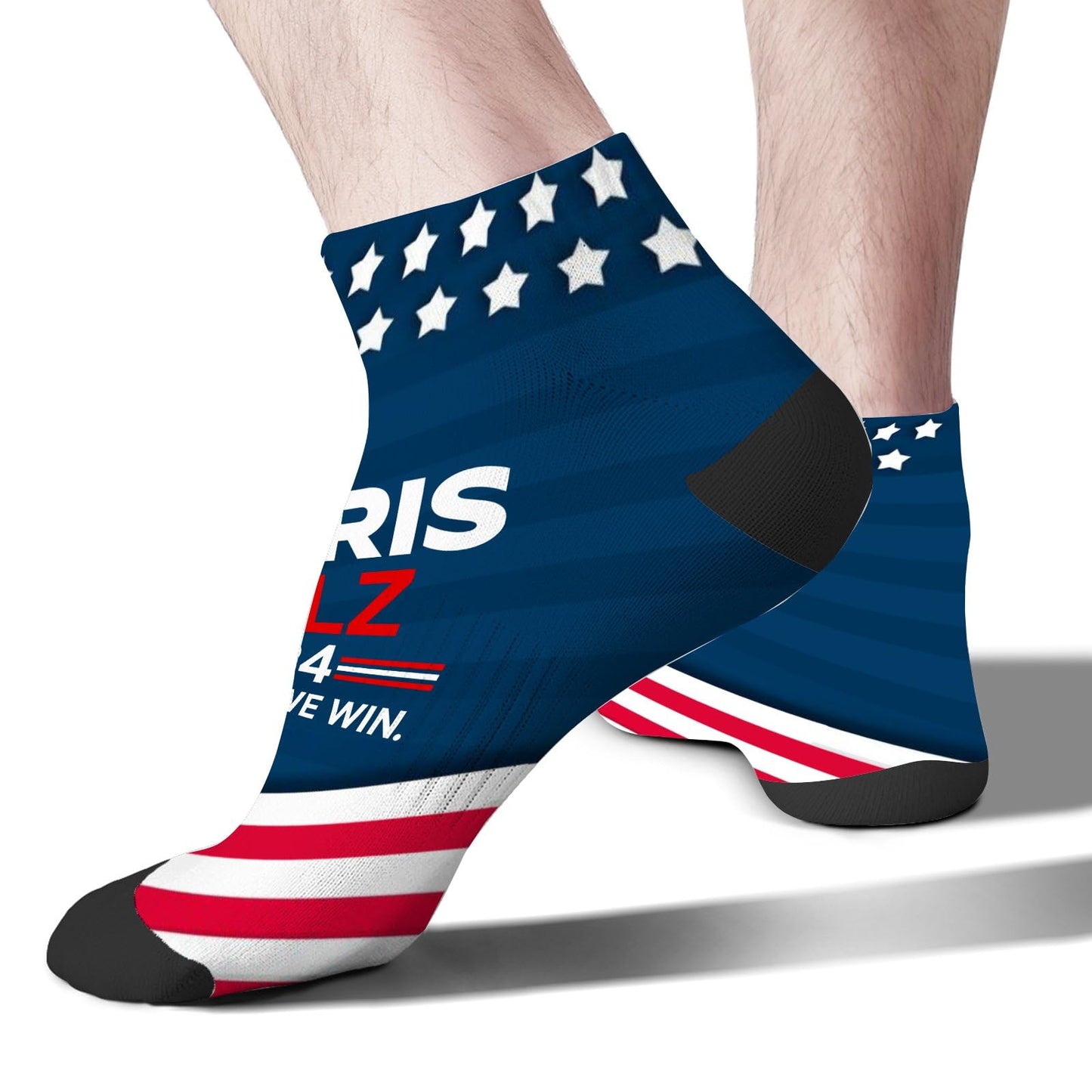 When We Fight We Win - 2024 US Flag No Show Socks