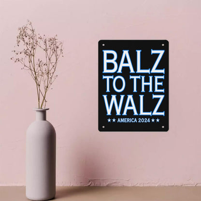 "Funny Bathroom Decor Metal Sign - Balz To The Waltz