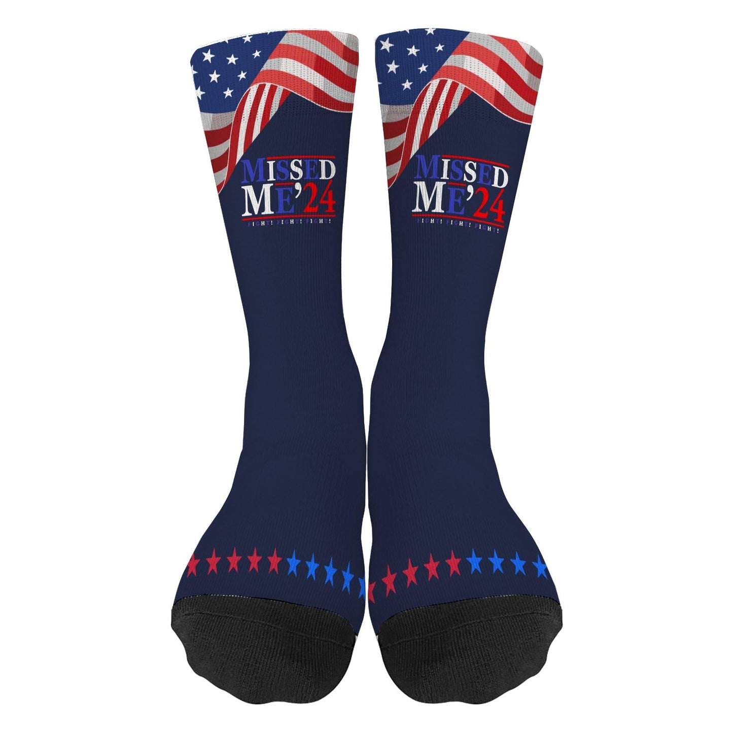 Trump 2024 Girls Crew Socks - Fight Fight Fight