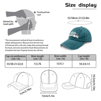 Generic 2024 Texas World Championship Baseball Cap 80s Hat Cyan Blue Sun Hat Men Gifts for Boyfriends Cycling Hat