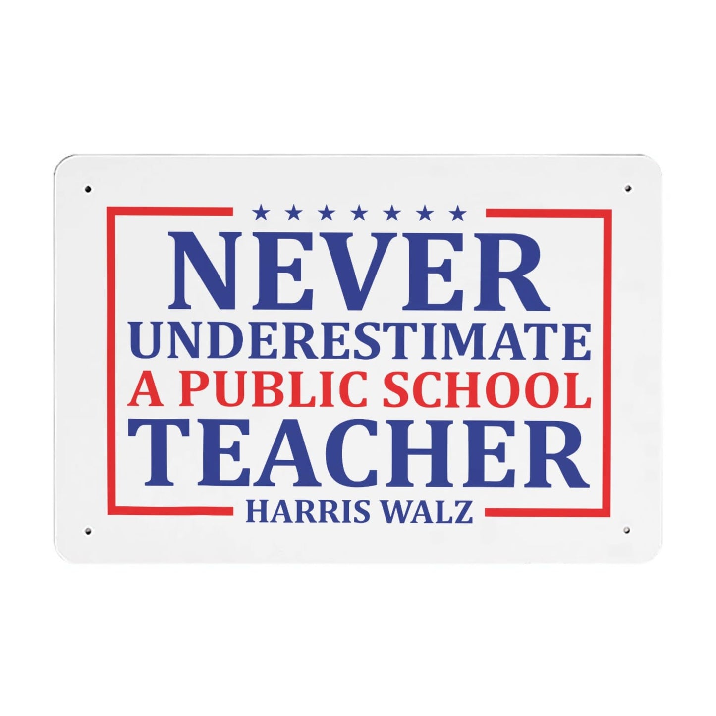 Teacher's 2024 Tin Sign for Classroom Decor - Funny Bathroom Design