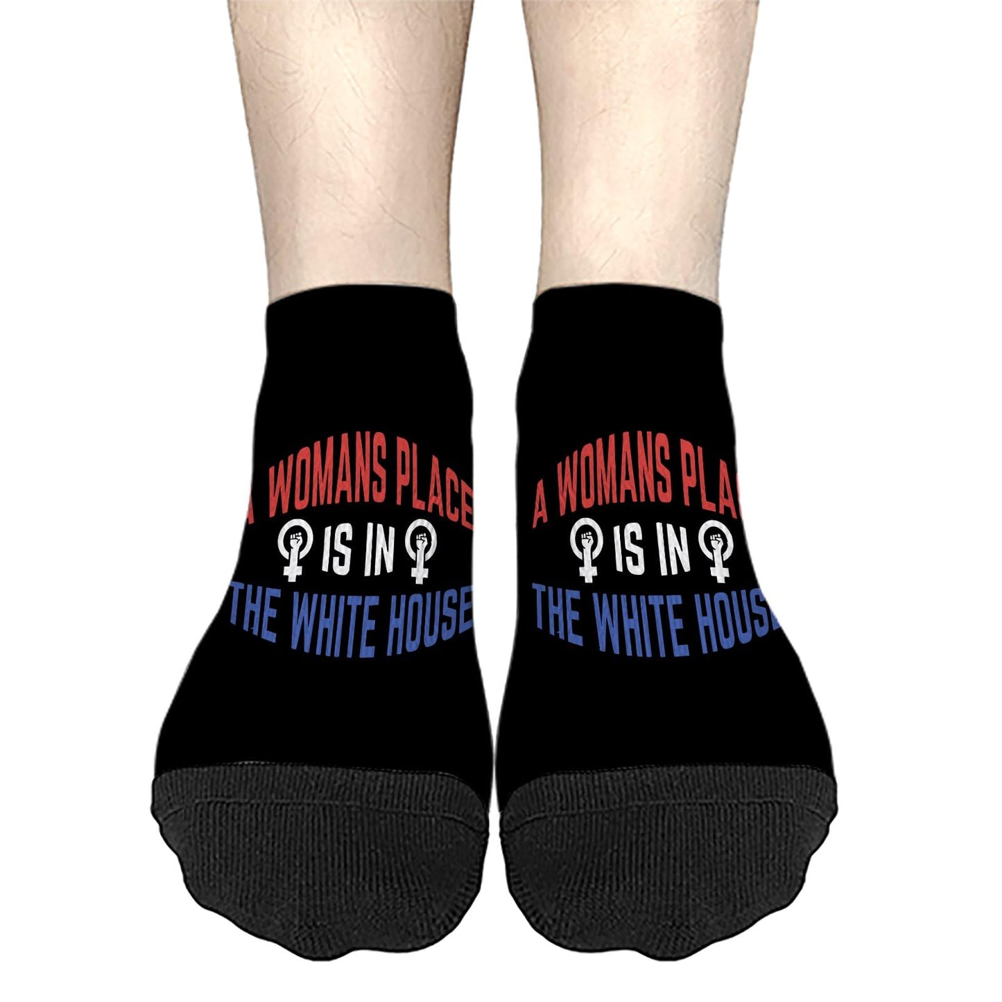 President Feminist A Woman's Place Is In The White Women Ankle Socks Short For Womens Sock