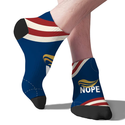 Nope Not Again Womens Socks Crew Low Cut Men's Sock