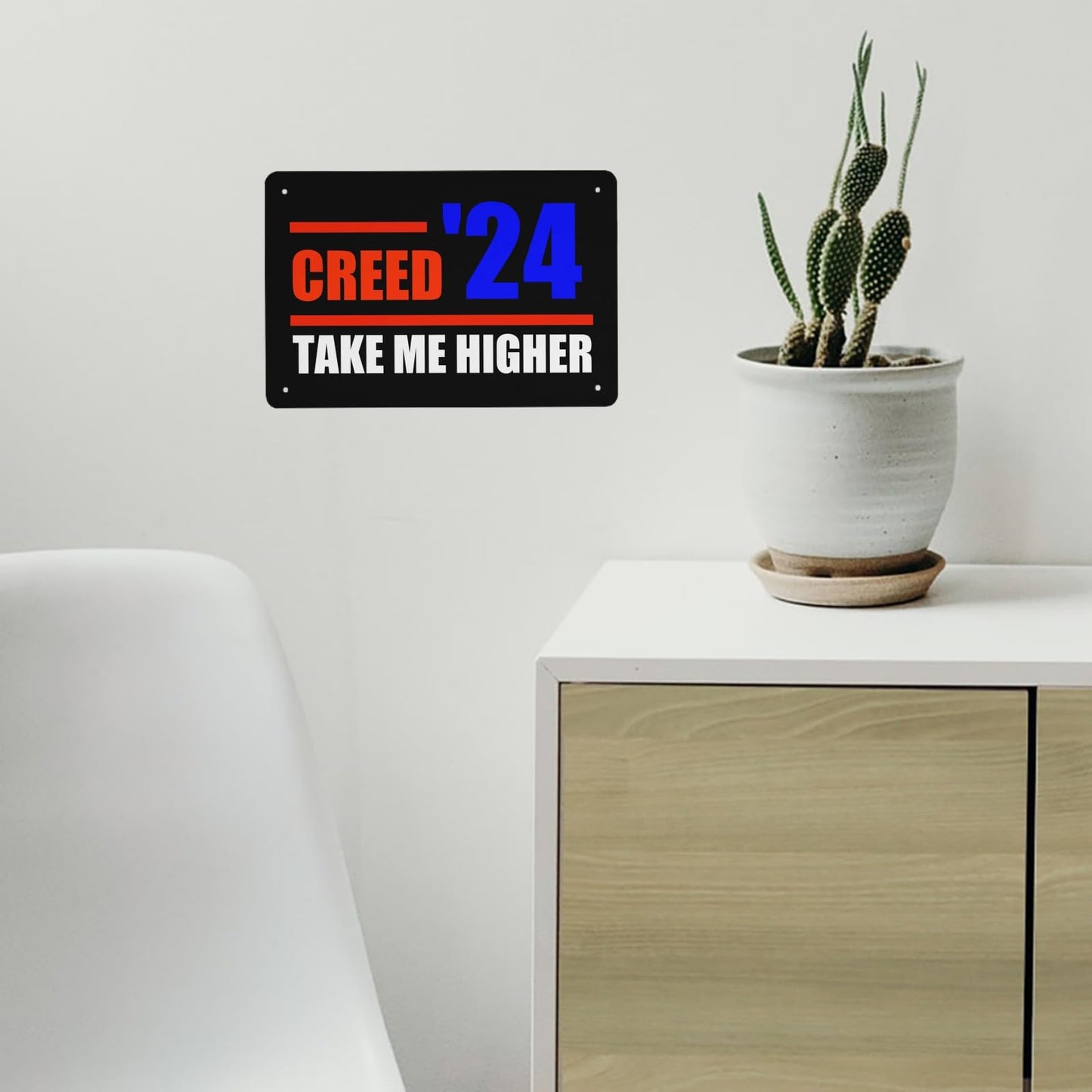 Creed '24 Take Me Higher Tin Sign Farmhouse Decor For Room 40 * 30cm