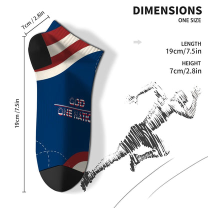 One Nation Under God Womens Socks Ankle Casual For Men's Socks