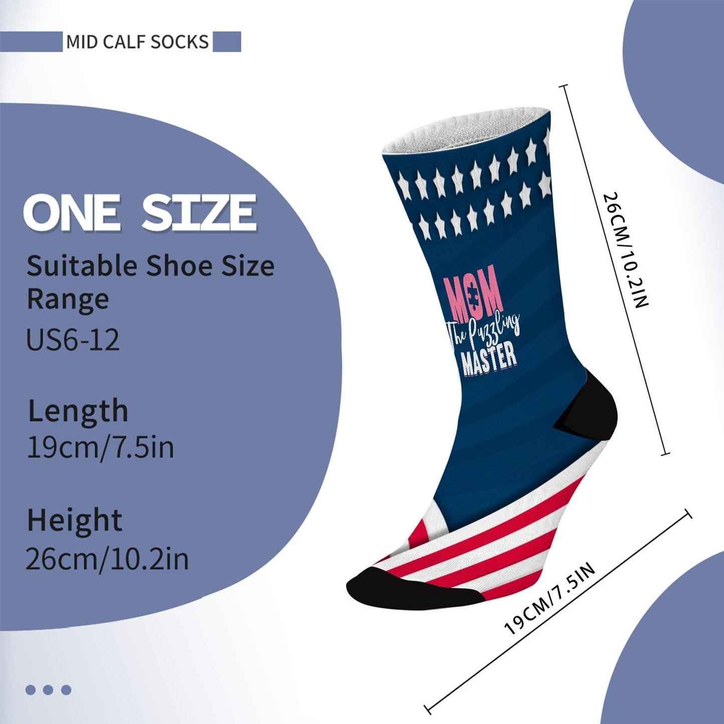 The Puzzling Master Mother Mother's Day Funny Puzzling Mens Socks Crew