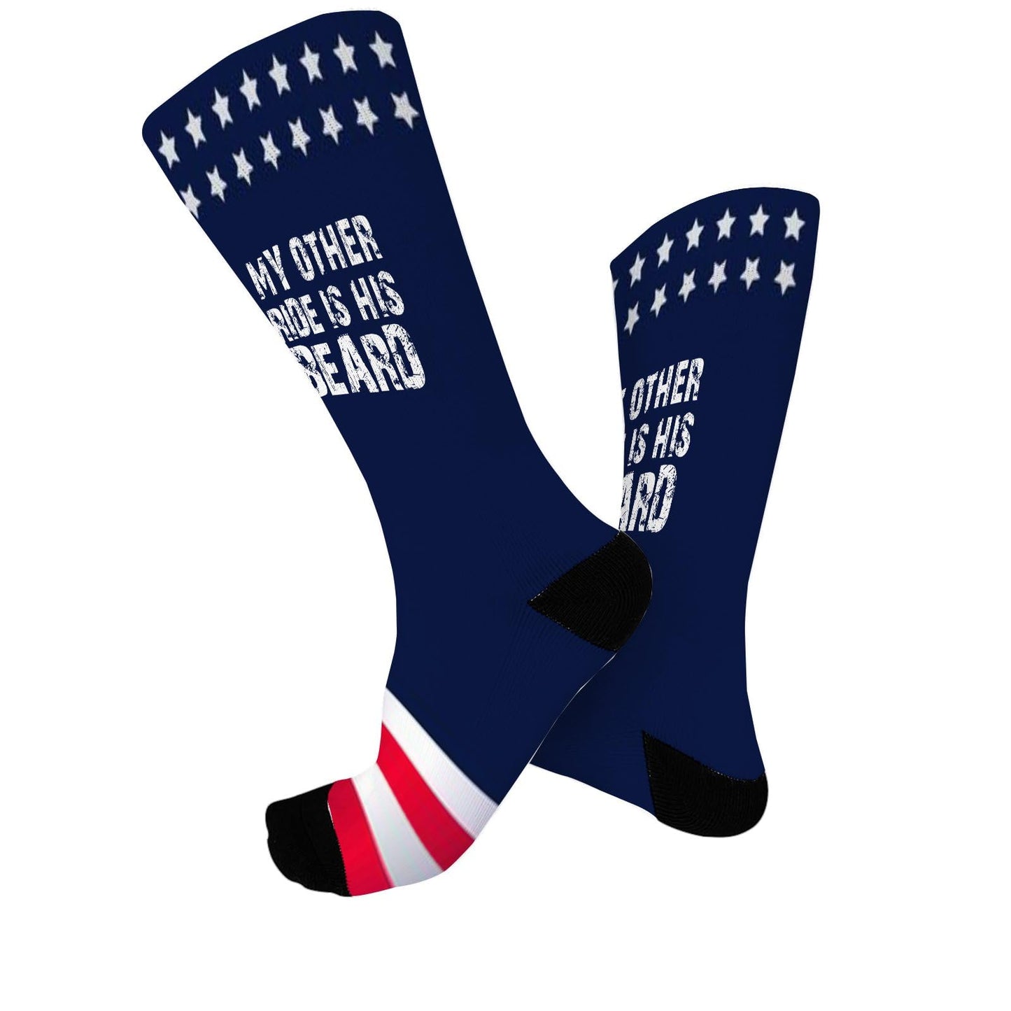 Colorful His Beard Novelty Socks for Men