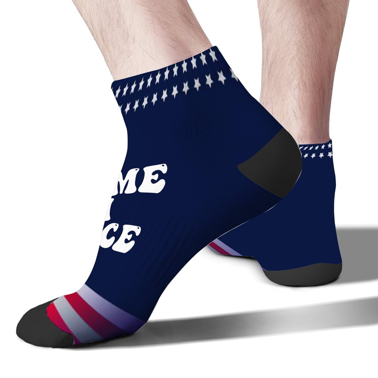 I Come In Peace I'm Peace Funny Matching Couple Lovers Mens Ankle Socks Liner For Men Sock