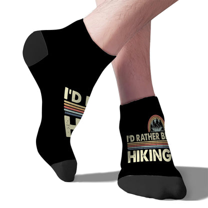 I'd Rather Be Hiking Men Ankle Socks Low Cut Sock For Men