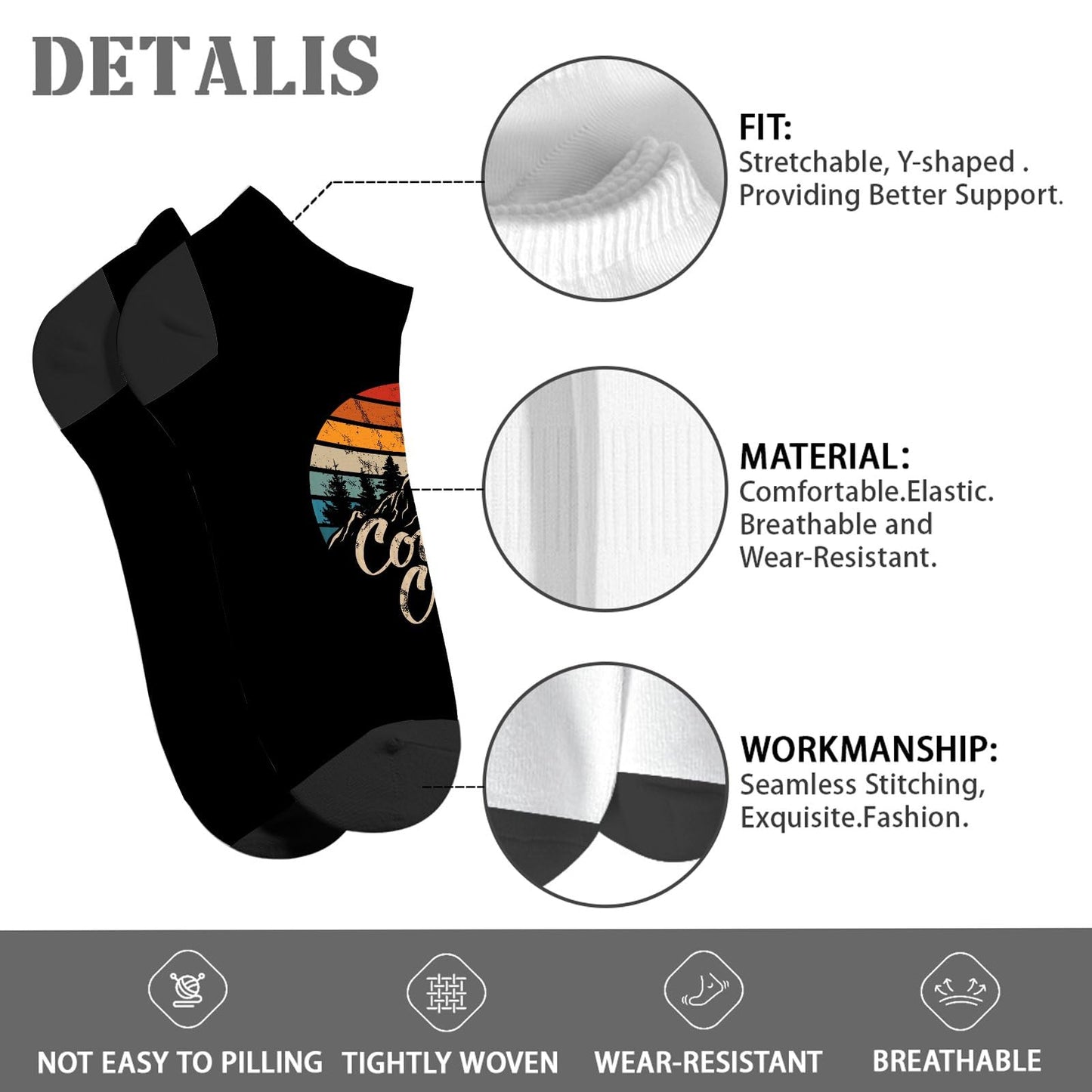 Cousin Crew Sunset Ankle Socks