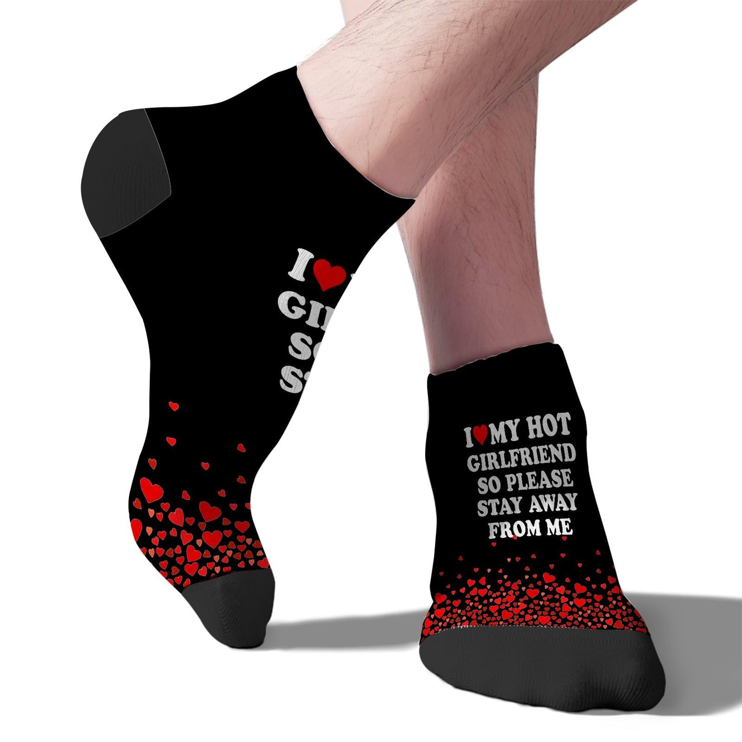 I Love My Hot Girlfriend Womens Ankle Socks Crew For Men's Sock