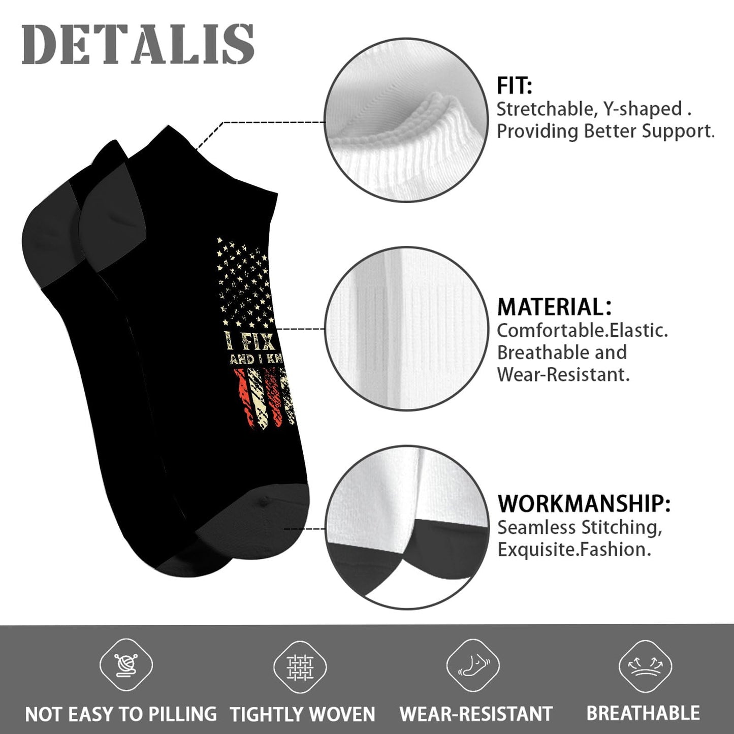 Fix And Know No Show Socks - Unisex Hidden Socks