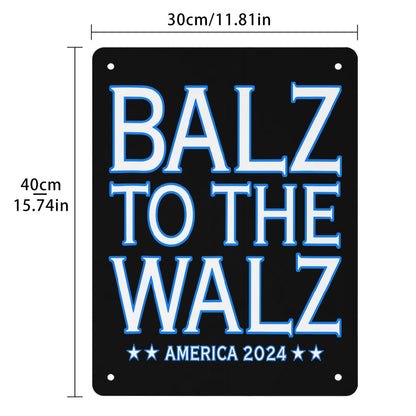 "Funny Bathroom Decor Metal Sign - Balz To The Waltz