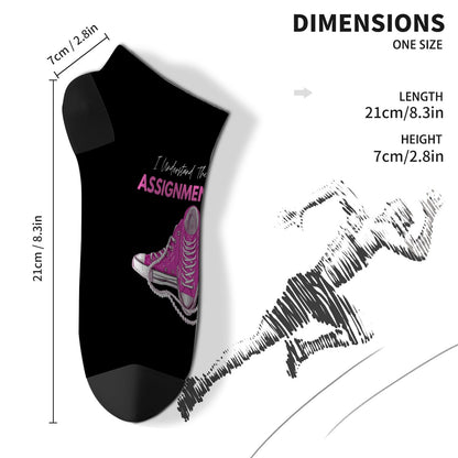 I Understand The Assignment Dress Socks For Men Ankle Socks Women