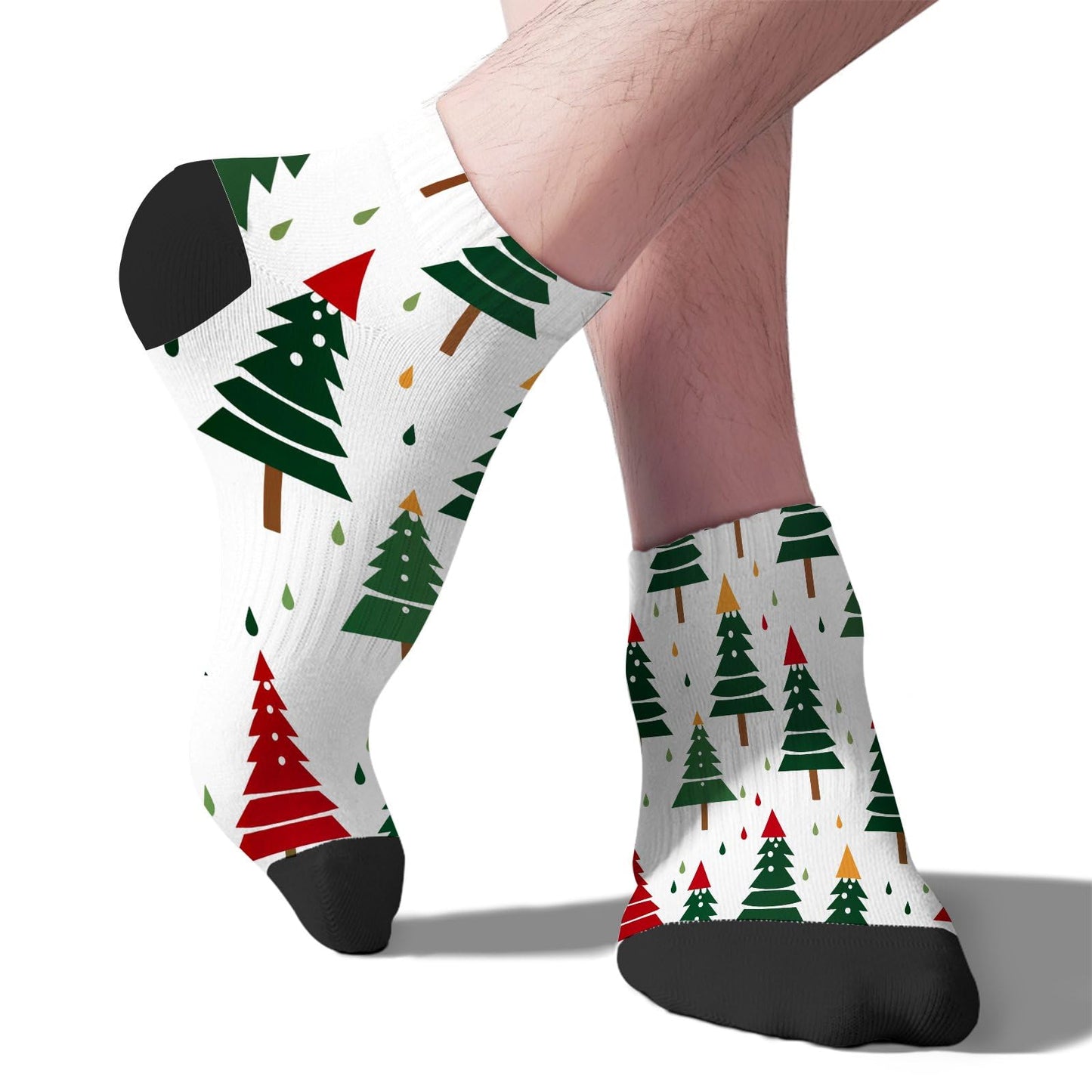 Funny Christmas Pattern Womens Cotton Socks Low Cut Socks For Men