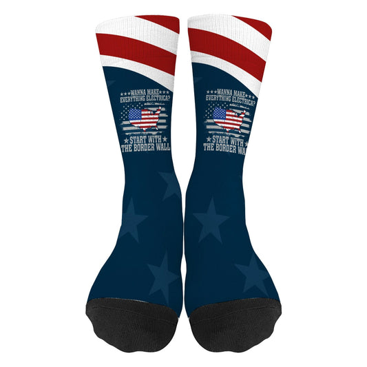 Wanna Make Everything Electric Start With The Wall Womens Boot Socks