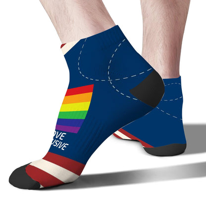 Fully Inclusive Rainbow Crew Socks for Women