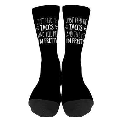 Taco Lover Crew Socks for Women