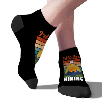 I'd Rather Be Hiking Mens Socks Ankle Athletic Sock For Men