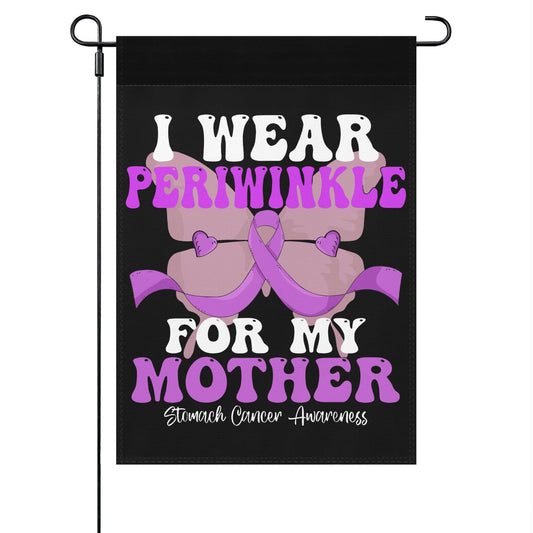 Periwinkle Stomach Cancer House Flag: Double Sided Garden Flag