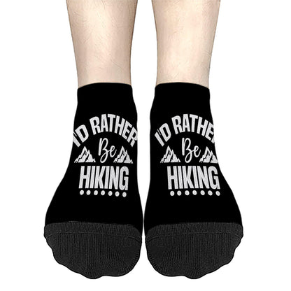 I'd Rather Be Hiking Mens Socks Ankle Athletic Sock For Men