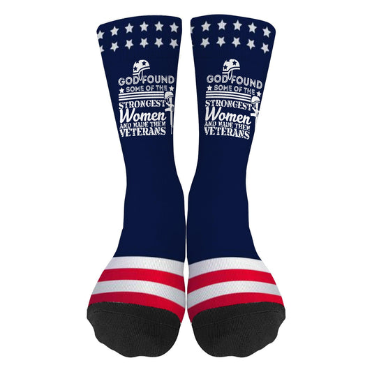 Colorful Strong Women Veterans Socks - Novelty Gifts