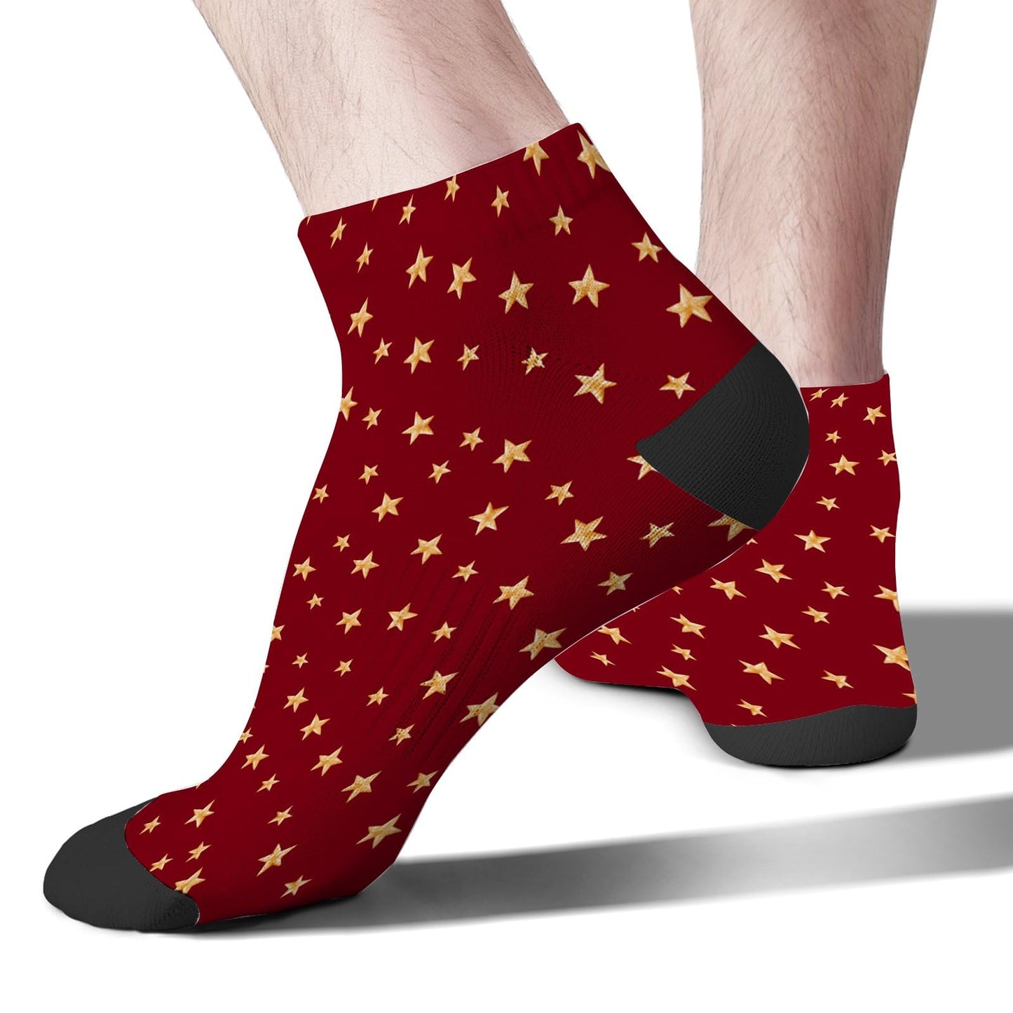 Funny Christmas Pattern Boys Ankle Socks Low Cut For Men Socks