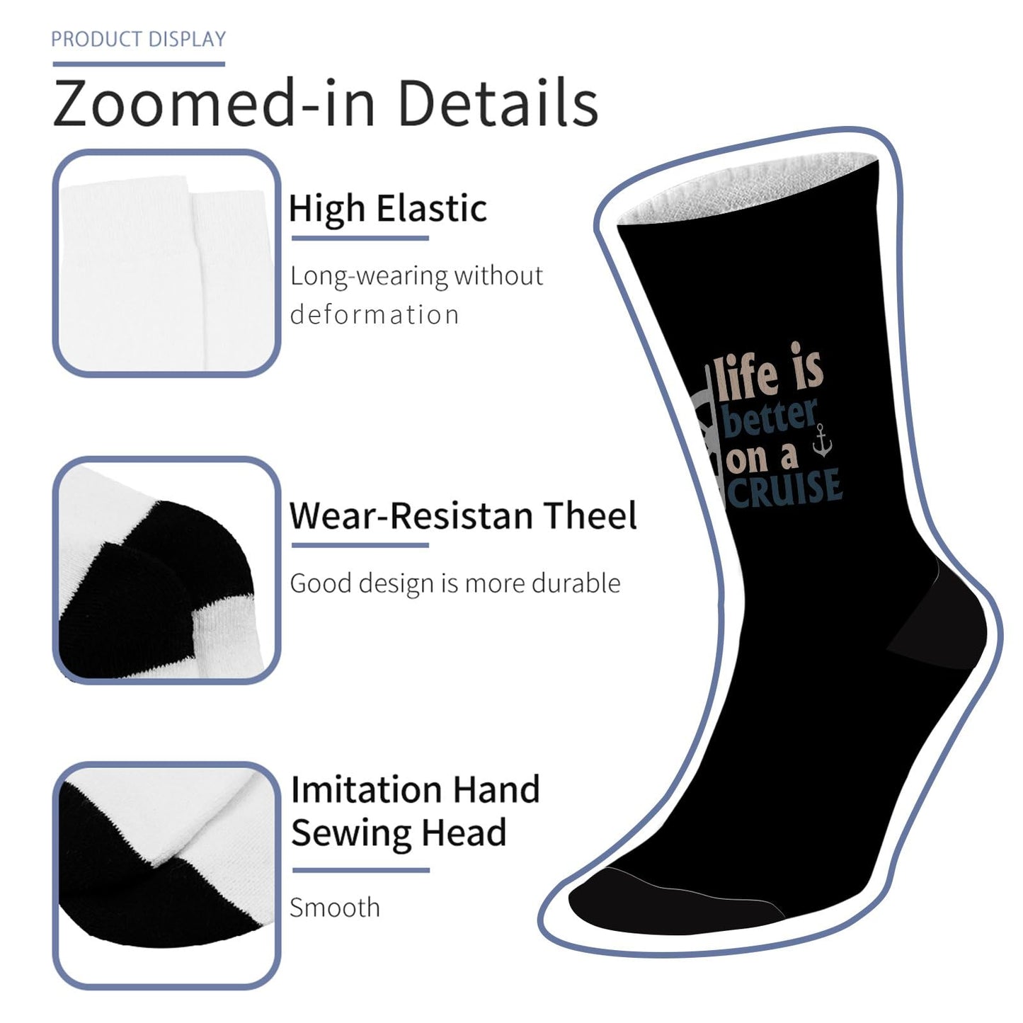 Life On A Cruise Men's Crew Socks