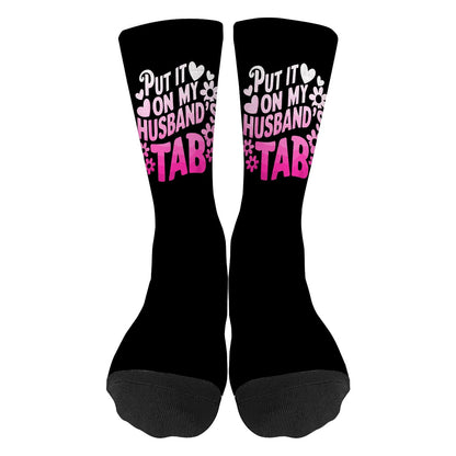 Fun and Flirty Tab-Themed Crew Socks for Her