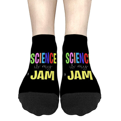 Science Is My Jam And I'm Here To Spread It School Teacher Mens Dress Socks Cotton Socks For Women Liner Men's