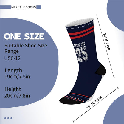 Class of 2025 Senior Socks for Men Half Calf Sock Colorful Fancy Crazy Design socks Unisex Novelty Gifts for Boyfriends