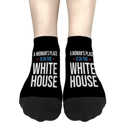 White Feminist Ankle Socks: A Woman's Place Is In The White