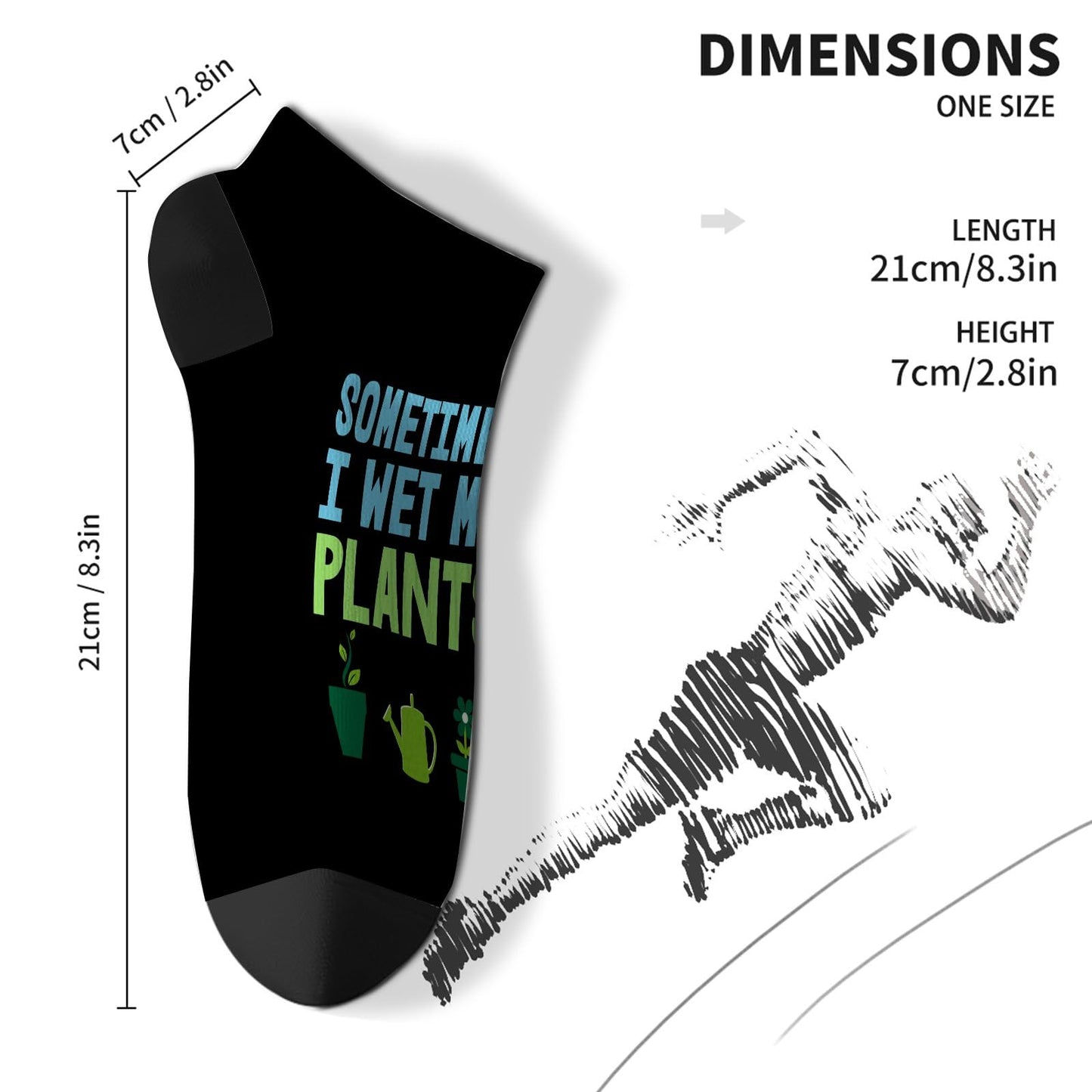 Plant Lovers Sometimes I Wet My Plants Crew Socks Women Athletic Sock For Men