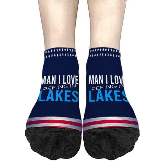 Lake-themed Funny Vacation Partys Cotton Socks for Men and Women