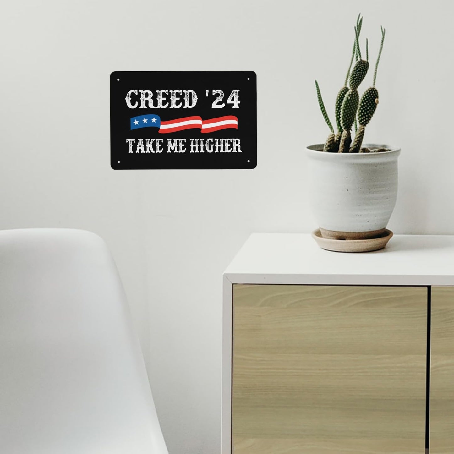 '24 Take Me Higher Tin Sign Art Wall Decor'