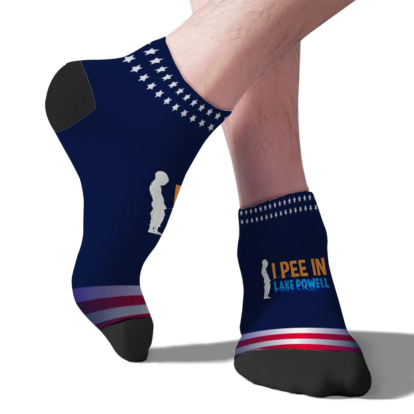 I Pee In The Lake Funny Vacation Partys Dress Socks For Men Short Socks Womens