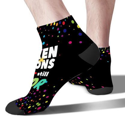 Broken Crayons Still Color Mens Dress Socks Hidden Socks For Men