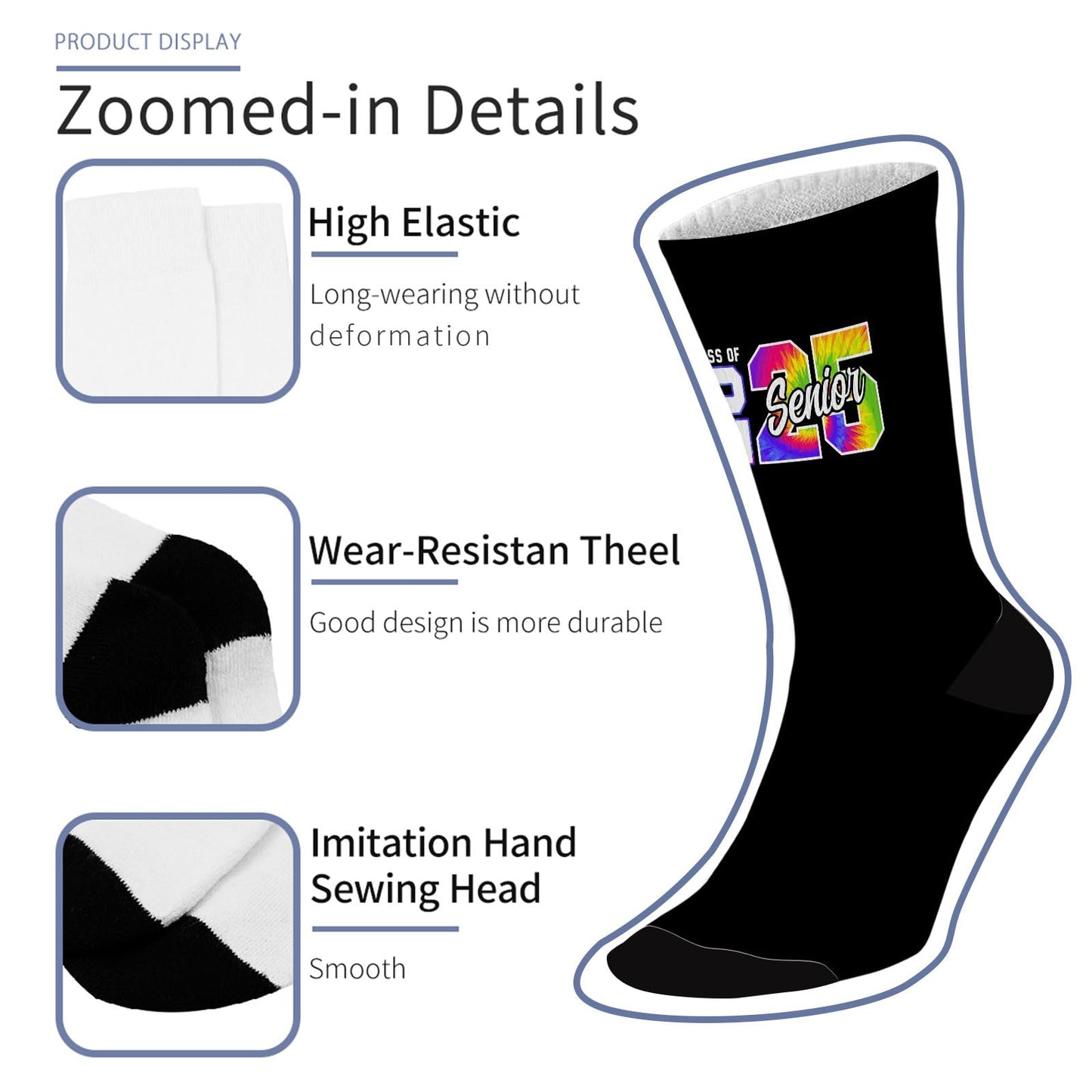 Class of 2025 Senior Funny Men's Socks