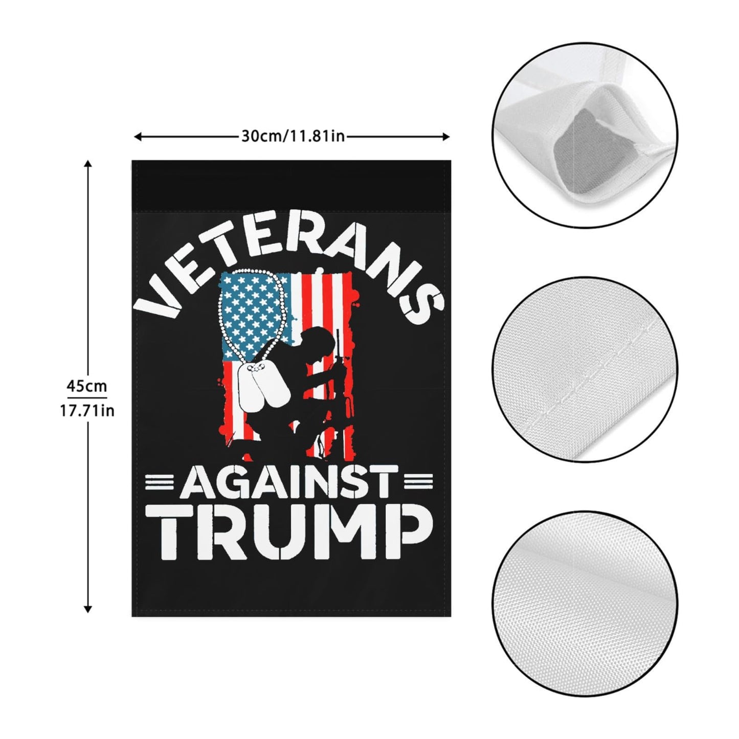 Veteran Against Trump Funny Garden Flag