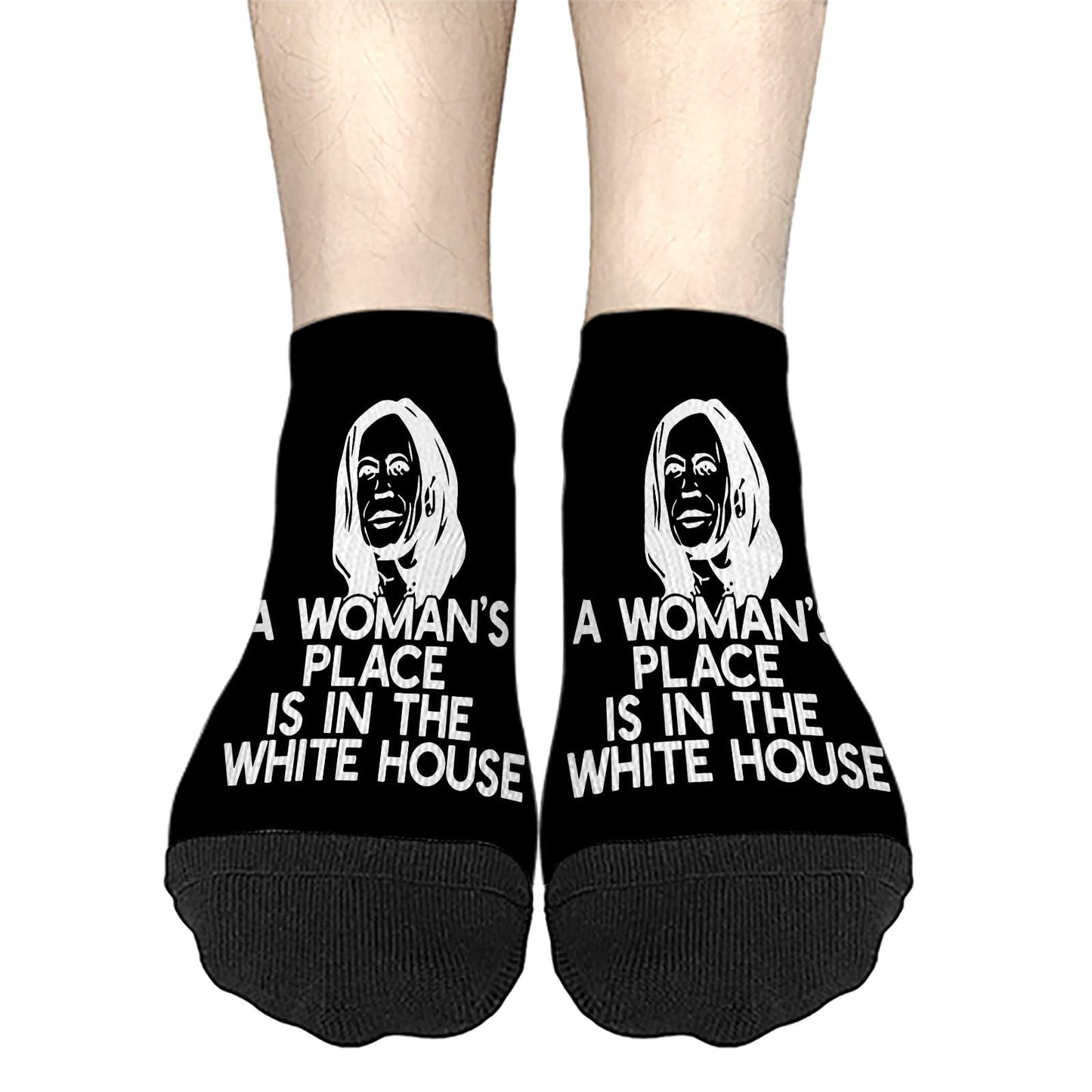 President Feminist A Woman's Place Is In The White Mens Low Cut Socks Short For Men's Sock