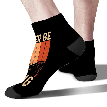 I'd Rather Be Hiking Men Ankle Socks Low Cut Sock For Men