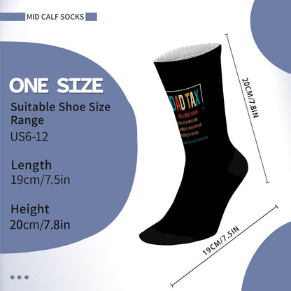 Dad Tax Definition Mens Socks Crew