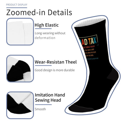 Dad Tax Definition Mens Socks Crew