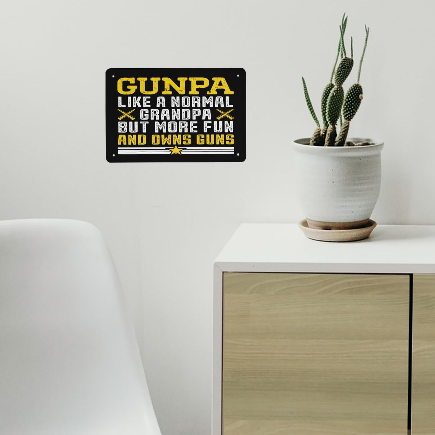 Fun Gun Lover Tin Sign Home Decor 40*30cm