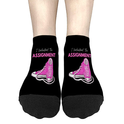 I Understand The Assignment Dress Socks For Men Ankle Socks Women